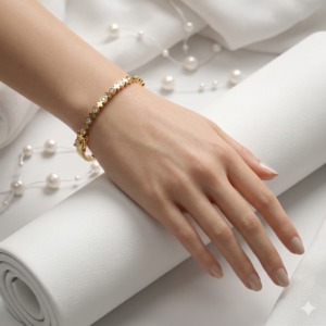 Clover Studded kada bracelet